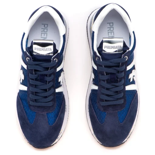 Sneaker Premiata Conny in camoscio e tessuto retinato