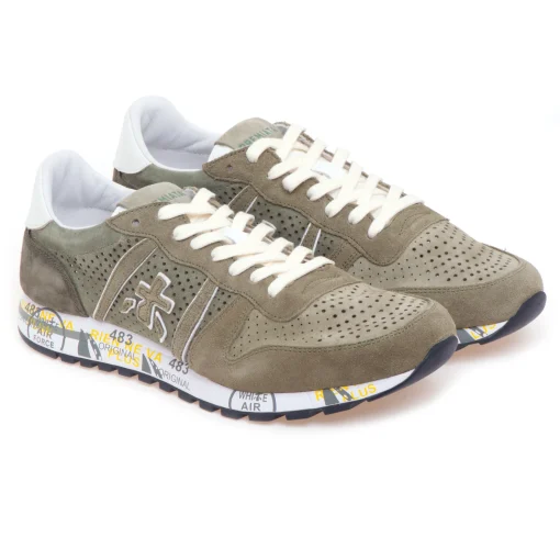 Sneaker Premiata Eric in camoscio forato