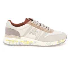 Sneaker Premiata Lander in camoscio e tessuto