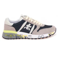 Sneaker Premiata Lander in camoscio e tessuto