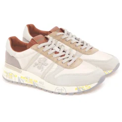 Sneaker Premiata Lander in camoscio e tessuto