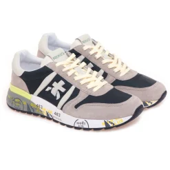 Sneaker Premiata Lander in camoscio e tessuto