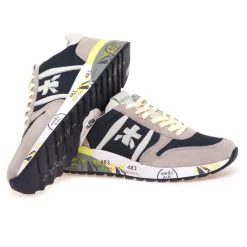 Sneaker Premiata Lander in camoscio e tessuto