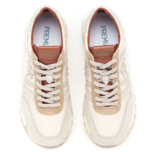 Sneaker Premiata Lander in camoscio e tessuto