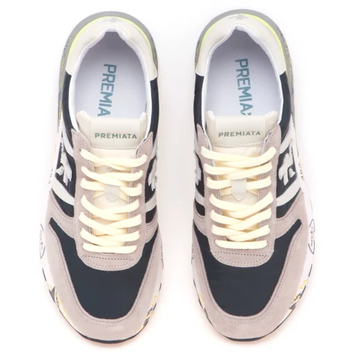 Sneaker Premiata Lander in camoscio e tessuto