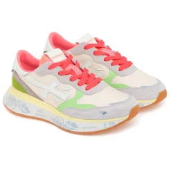Sneaker Premiata Lauryn in camoscio e tessuto
