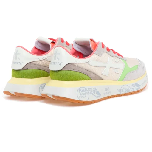 Sneaker Premiata Lauryn in camoscio e tessuto
