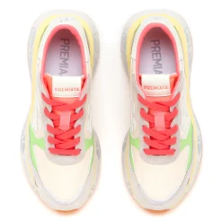 Sneaker Premiata Lauryn in camoscio e tessuto
