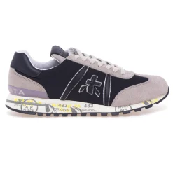 Sneaker Premiata Lucy in camoscio e tessuto