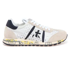 Sneaker Premiata Lucy in camoscio e tessuto forato
