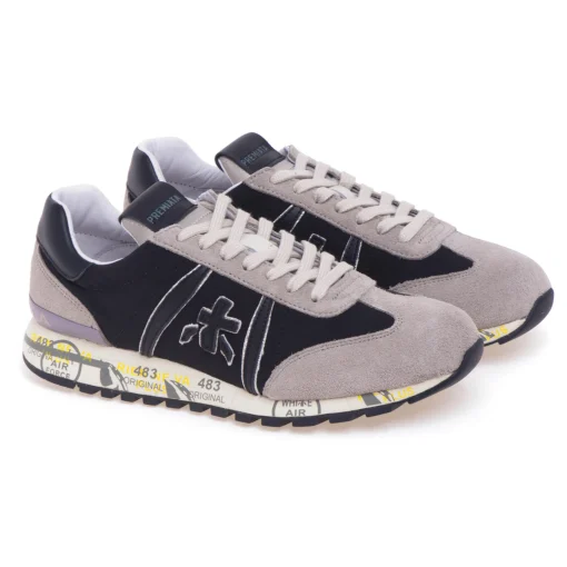 Sneaker Premiata Lucy in camoscio e tessuto
