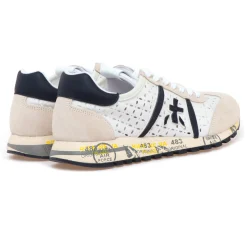 Sneaker Premiata Lucy in camoscio e tessuto forato