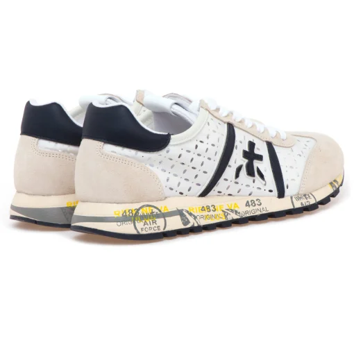 Sneaker Premiata Lucy in camoscio e tessuto forato