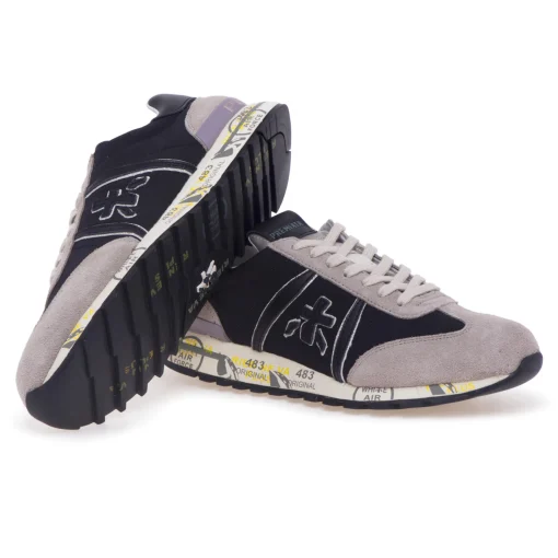 Sneaker Premiata Lucy in camoscio e tessuto