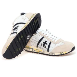 Sneaker Premiata Lucy in camoscio e tessuto forato