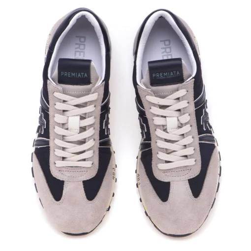 Sneaker Premiata Lucy in camoscio e tessuto