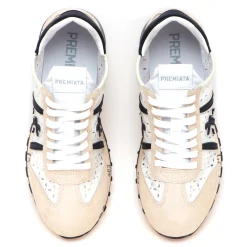 Sneaker Premiata Lucy in camoscio e tessuto forato