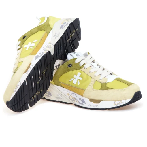 Sneaker Premiata Mase in camoscio e tessuto