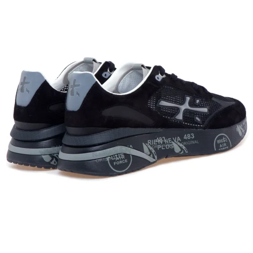 Sneaker Premiata MoeRun in camoscio e tessuto tecnico retinato