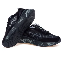 Sneaker Premiata MoeRun in camoscio e tessuto tecnico retinato
