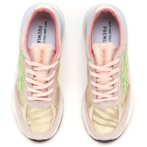 Sneaker Premiata MoeRun in camoscio e tessuto