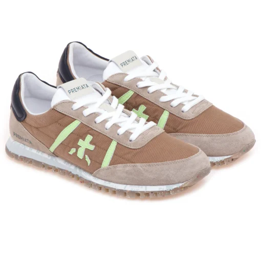 Sneaker Premiata Sean in camoscio e tessuto