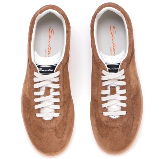 Sneaker Santoni DBS Olympic in camoscio sfoderato