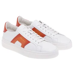 Sneaker Santoni Double Buckle in pelle