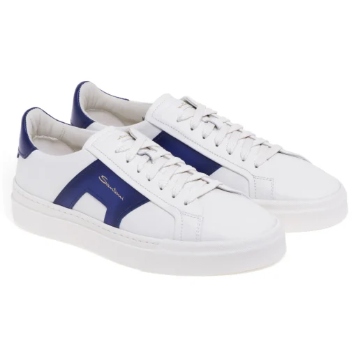 Sneaker Santoni Double Buckle in pelle