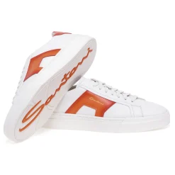Sneaker Santoni Double Buckle in pelle