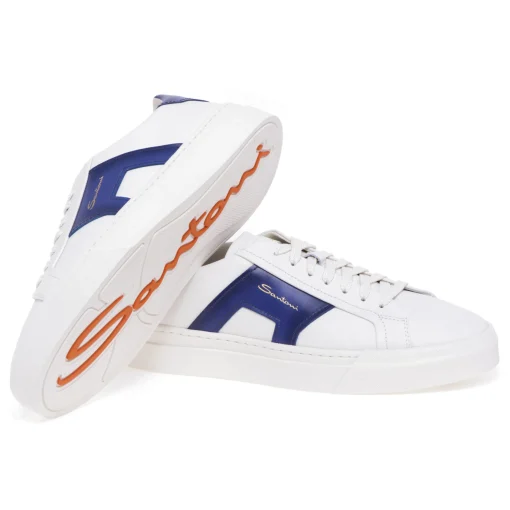 Sneaker Santoni Double Buckle in pelle