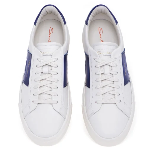 Sneaker Santoni Double Buckle in pelle