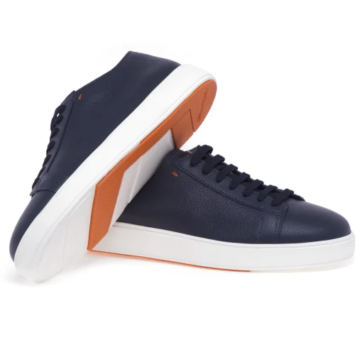 Sneaker Santoni in pelle martellata