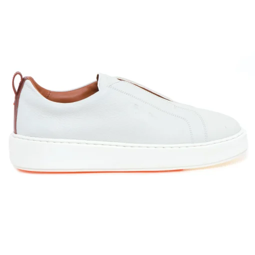 Sneaker slip-on Santoni in pelle martellata