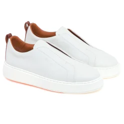 Sneaker slip-on Santoni in pelle martellata