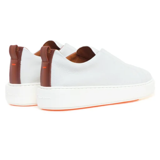 Sneaker slip-on Santoni in pelle martellata
