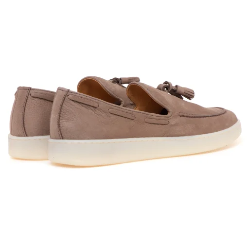 Sneaker stile mocassino Pawelk's in nabuck con nappine