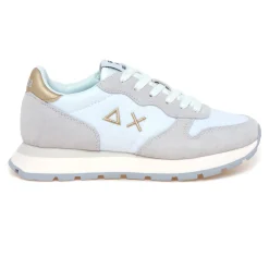 Sneaker SUN68 Ally Gold Silver in camoscio e tessuto