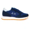 Sneaker SUN68 Ally Gold Silver in camoscio e tessuto