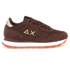 Sneaker SUN68 Ally Gold Silver in camoscio e tessuto