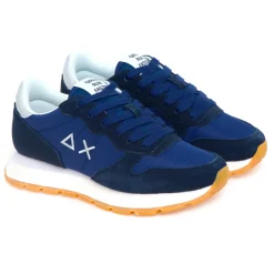 Sneaker SUN68 Ally Gold Silver in camoscio e tessuto