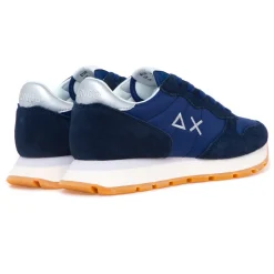Sneaker SUN68 Ally Gold Silver in camoscio e tessuto