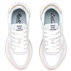 Sneaker SUN68 Ally Gold Silver in camoscio e tessuto