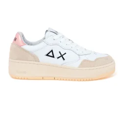 Sneaker SUN68 Basket Love Lady in pelle e camoscio