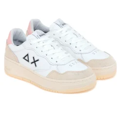 Sneaker SUN68 Basket Love Lady in pelle e camoscio