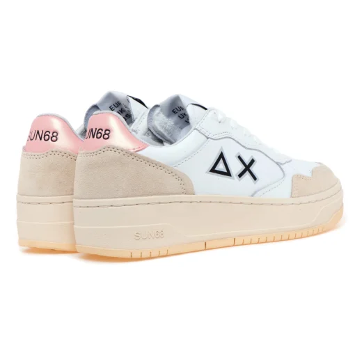 Sneaker SUN68 Basket Love Lady in pelle e camoscio