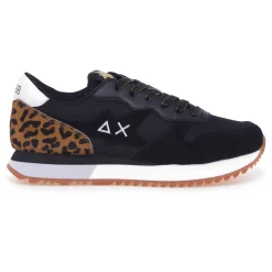 Sneaker Sun68 Stargirl Animal in camoscio e tessuto con inserto in cavallino