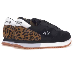 Sneaker Sun68 Stargirl Animal in camoscio e tessuto con inserto in cavallino