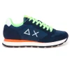 Sneaker SUN68 Tom Solid Fluo in camoscio e tessuto