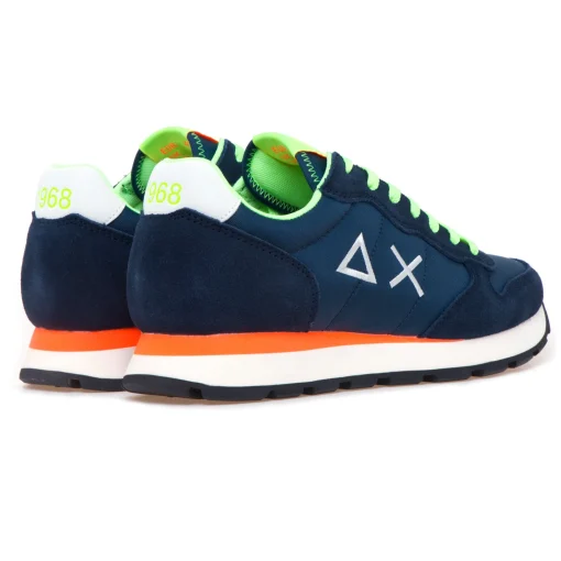 Sneaker SUN68 Tom Solid Fluo in camoscio e tessuto